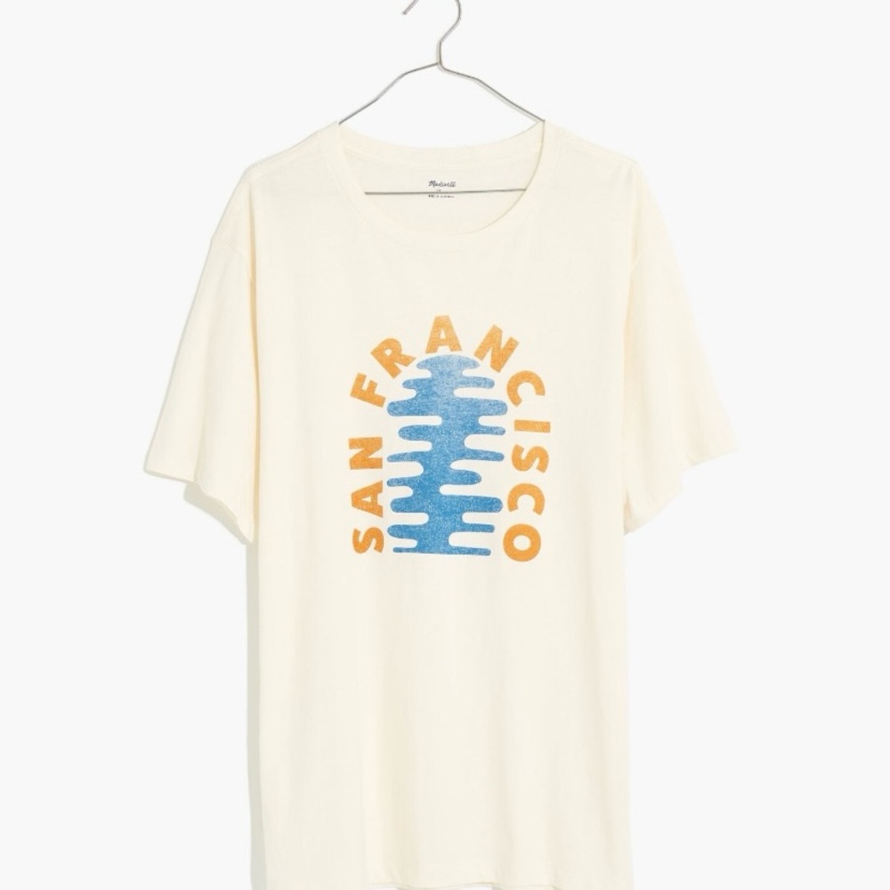Madewell Cream San Francisco City Graphic Unisex Short Sleeve Tee